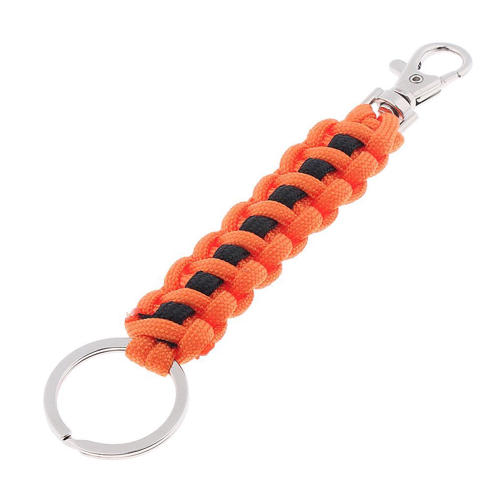 2-4pack Outdoor Emergency Kit Paracord Key Chain Ring Rope Parachute Cord