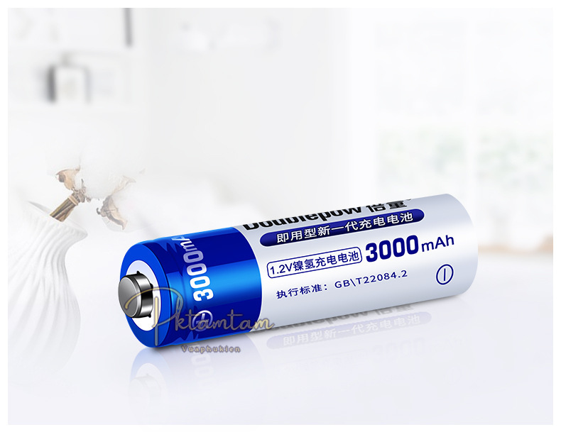 Sạc Pin AA/AAA Tự Ngắt ( 6 Khe Sạc ),Tặng Kèm Hộp 6 Pin Dowblepow 3000mAh