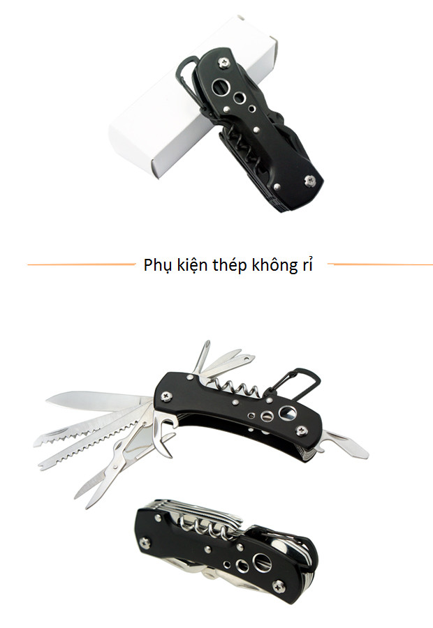 Móc khóa đa năng KH5011KD CAO CẤP 13IN1 - Giao ngẫu nhiên