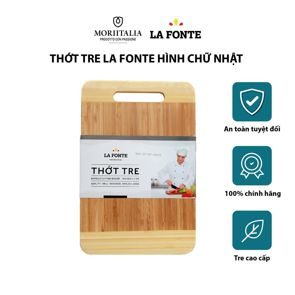 Thớt tre đầu bếp La Fonte tiện lợi kháng khuẩn Moritalia 180640