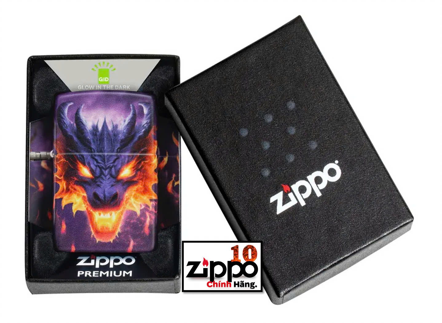 Bật lửa Zippo 46251 Glowing Dragon Design - Chính hãng 100%