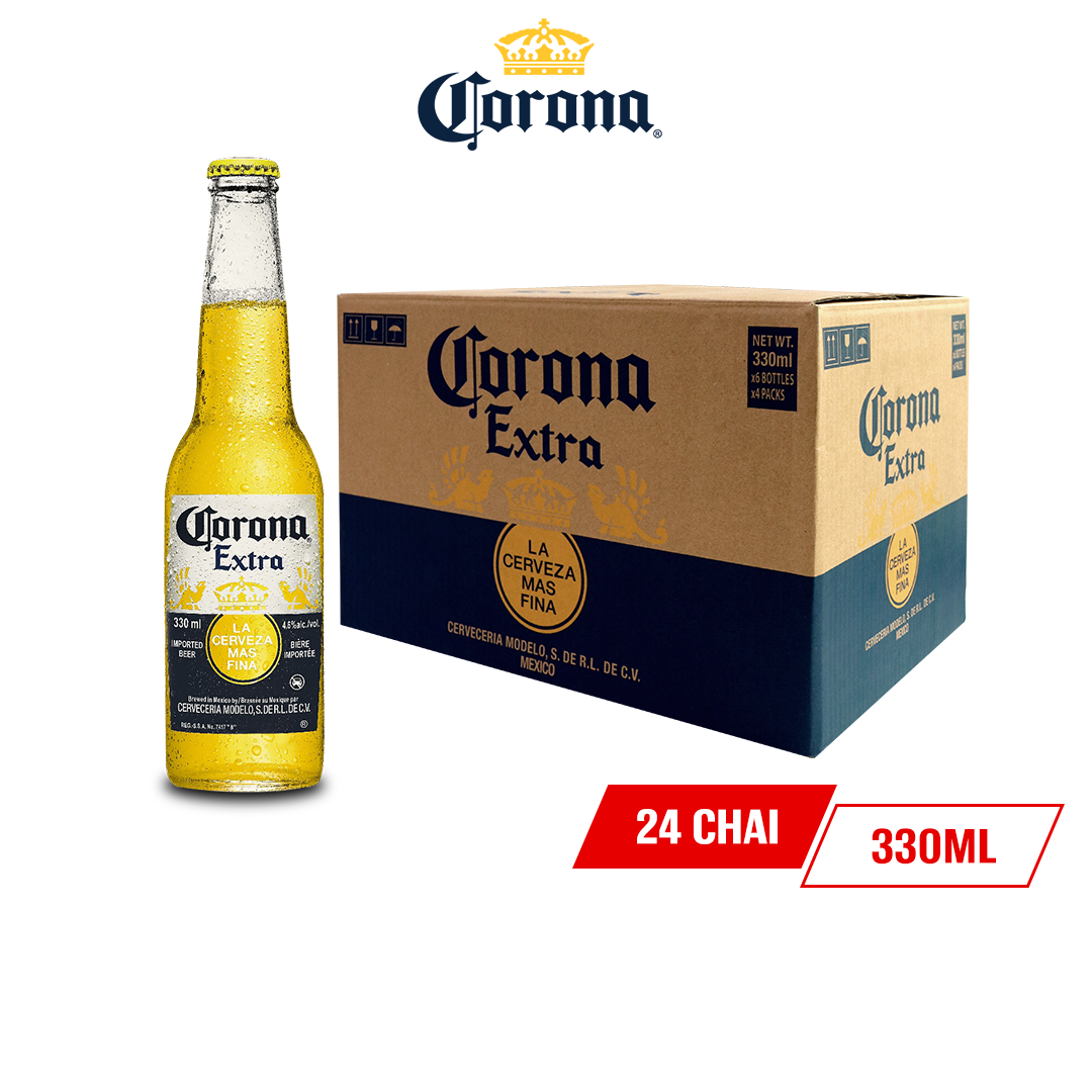 Thùng Bia Corona Extra 330ml x 24 chai