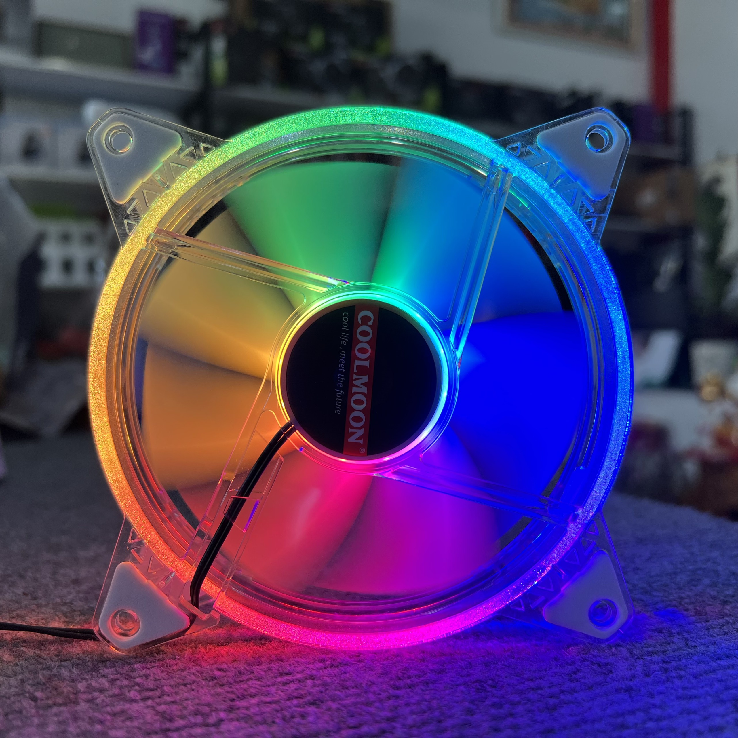 Quạt Tản Nhiệt Coolmoon RGB VIP (Không cần hub) - Hàng nhập khẩu