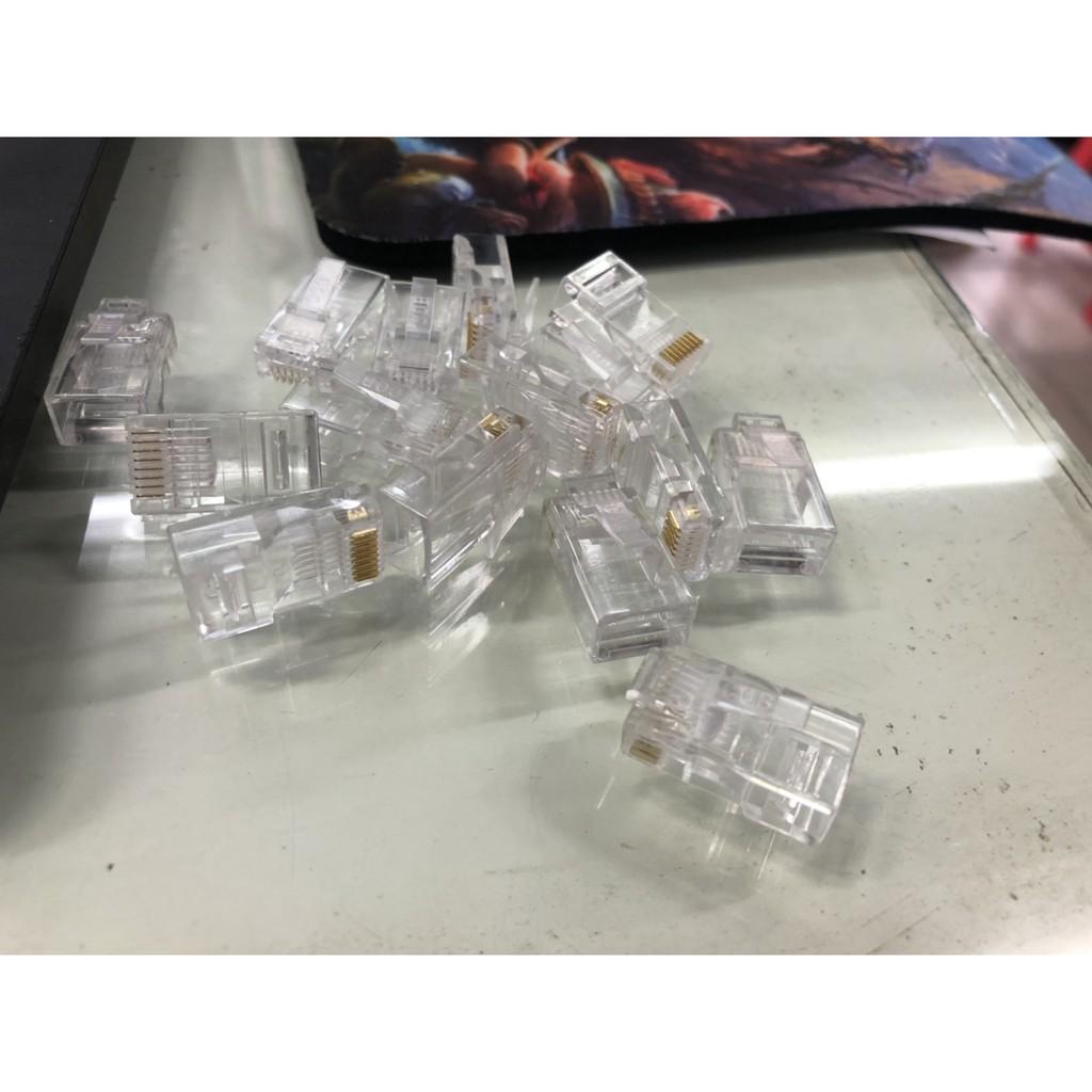 Đầu Bấm Mạng RJ45 Chất Liệu Nhựa (1 Bich/ 100 Đầu Mạng)