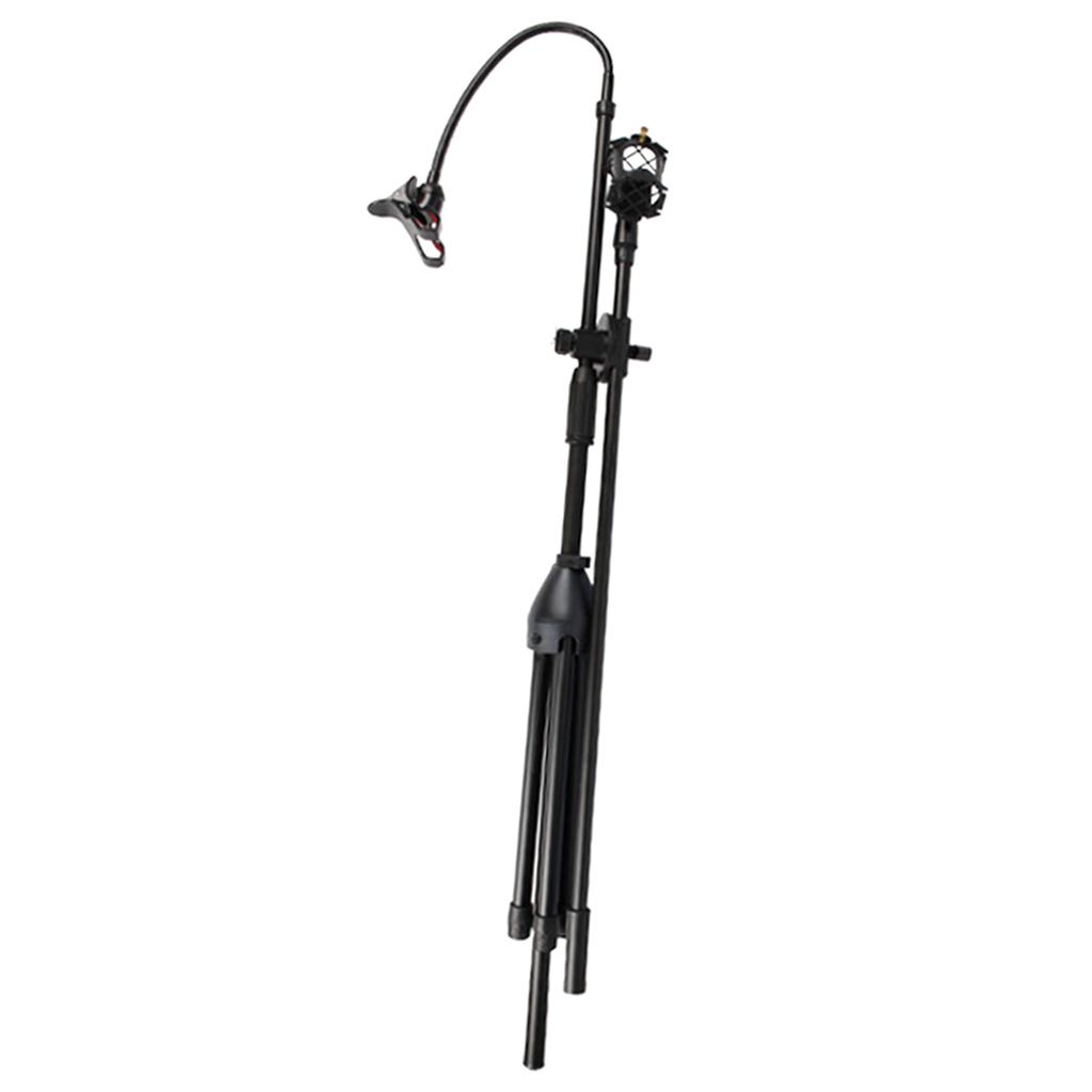 2 in 1 Flexible Tripod Phones Stand Holder Mount For Mic