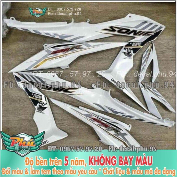 Tem rời Sonic Trắng đen