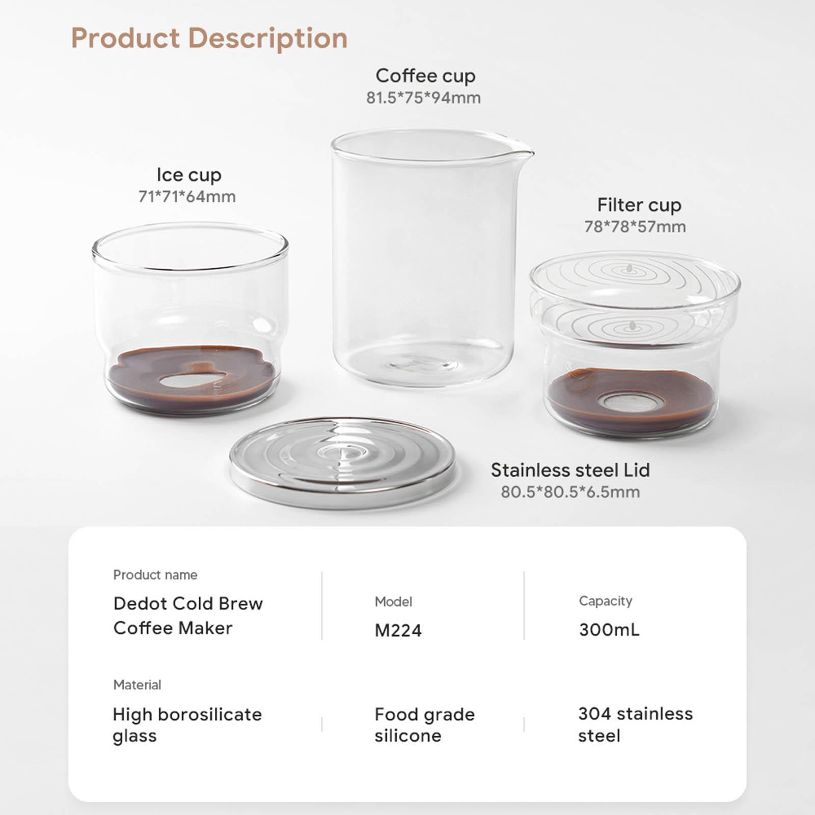 300ml Cold Brew Coffee Maker Drip Coffee Maker Ice Drip Pot for Home Cafe