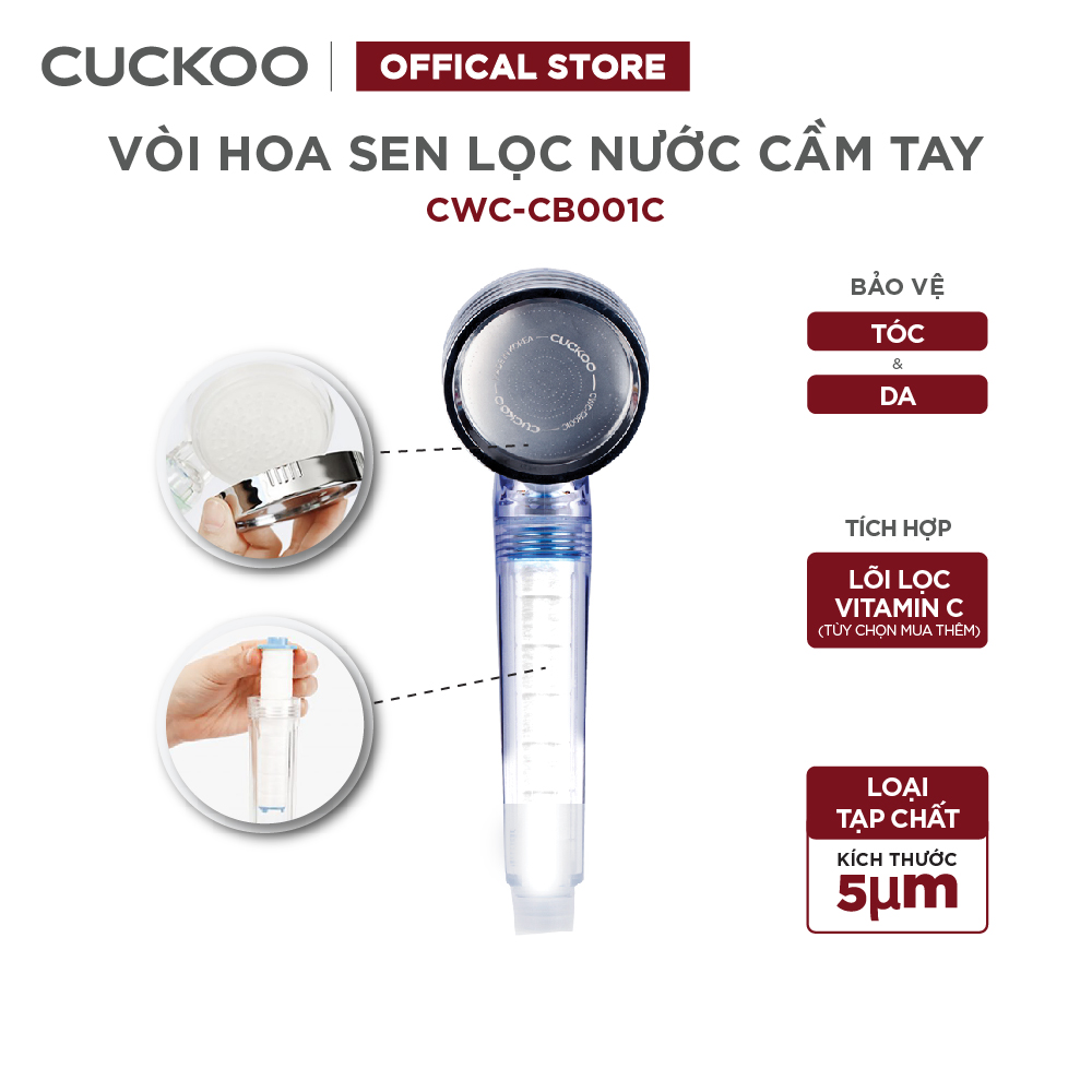 Bộ lọc nước Vòi Sen CWC-CB001C Cuckoo - HÀNG CHÍNH HÃNG