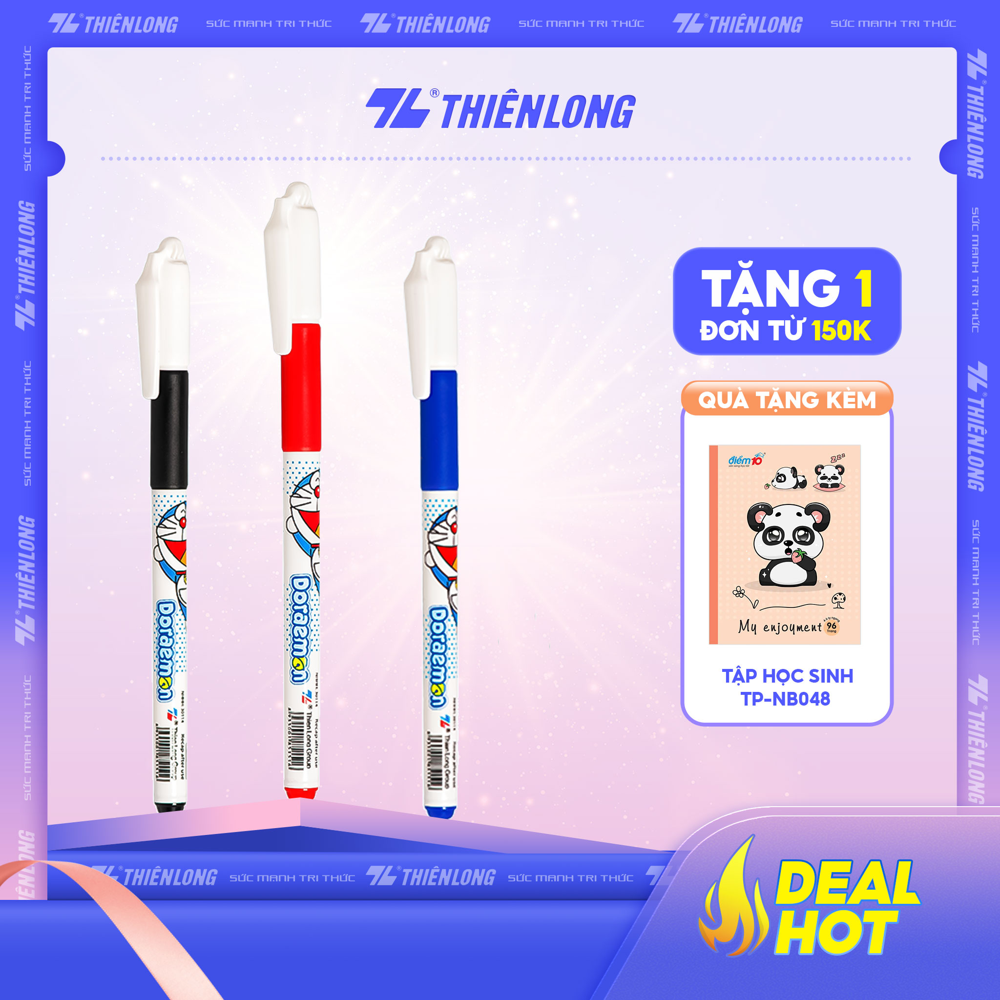 Combo 5 Bút Gel Thiên Long Doraemon GEL-012/DO