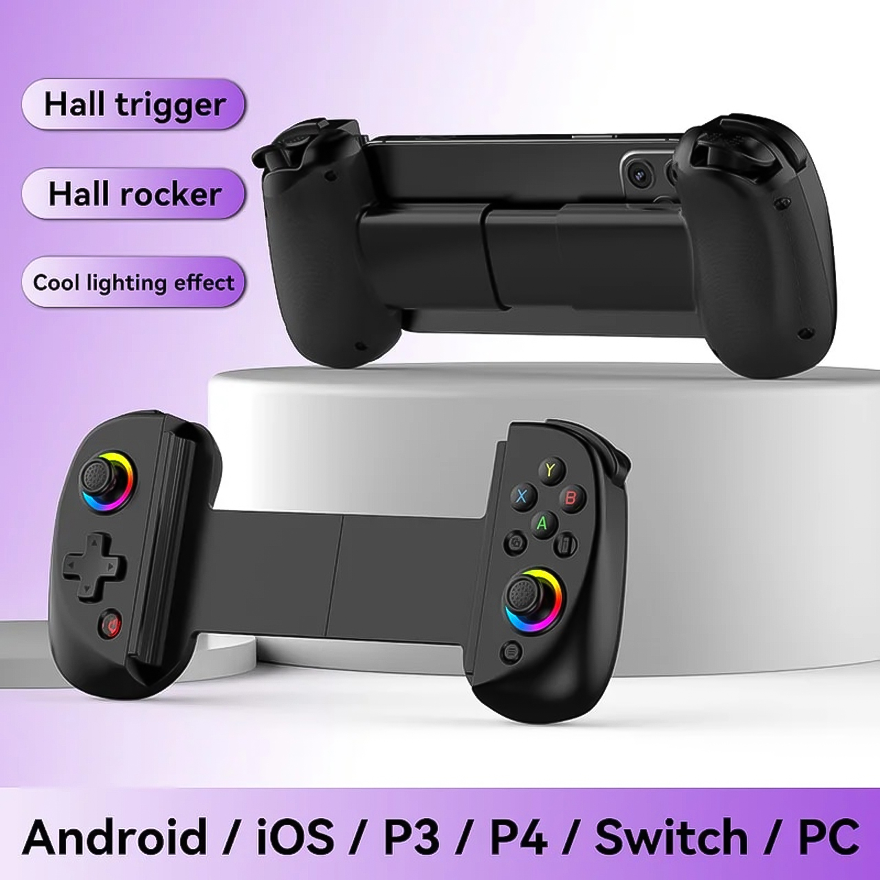 Tay cầm chơi game bluetooth Vinetteam BSP-D8 bộ điều khiển chơi game tương thích với IOS, Android, máy tính bảng - hàng chính hãng