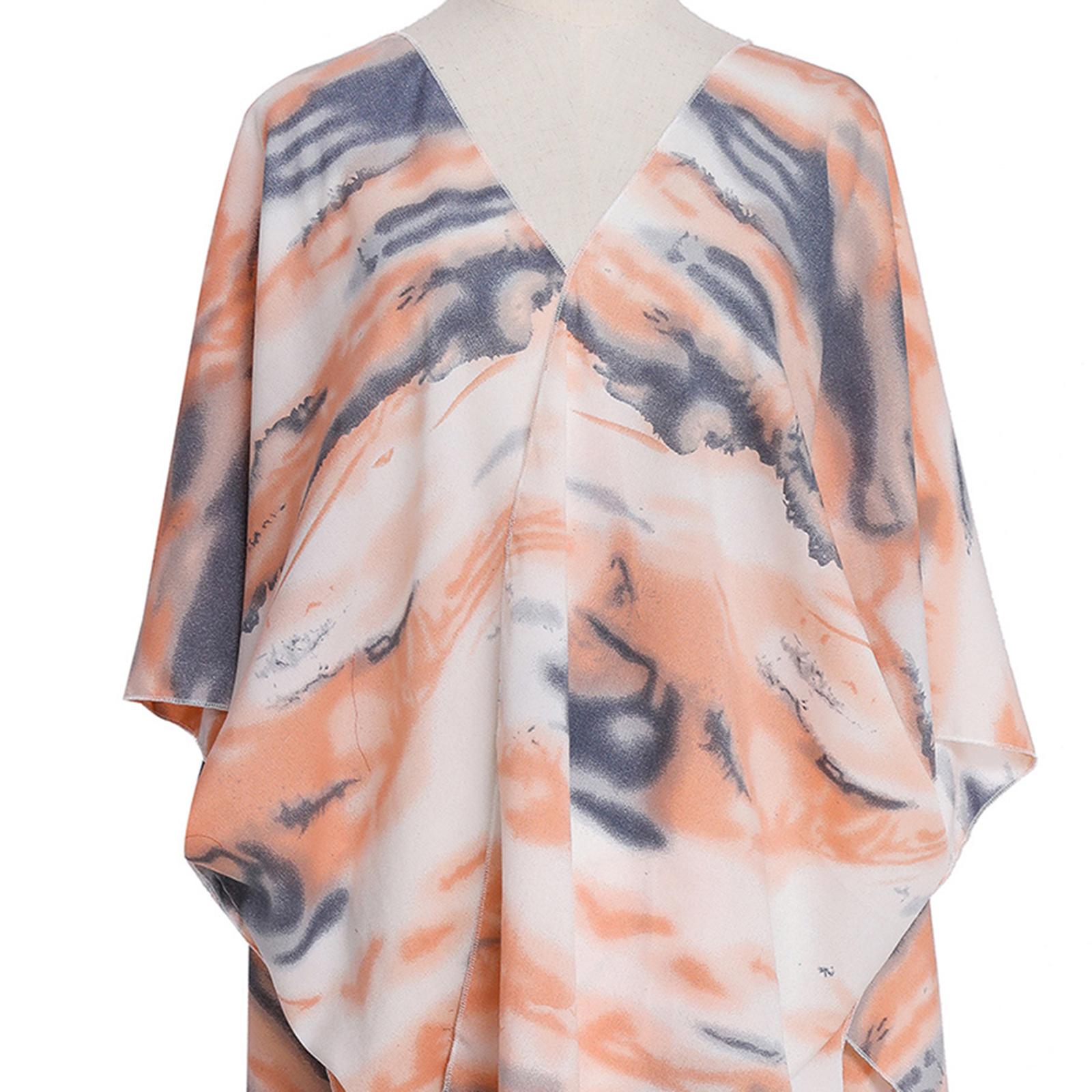 Ladies Floral Casual Cardigan Beach Chiffon Blouse Loose Tops Long Coat
