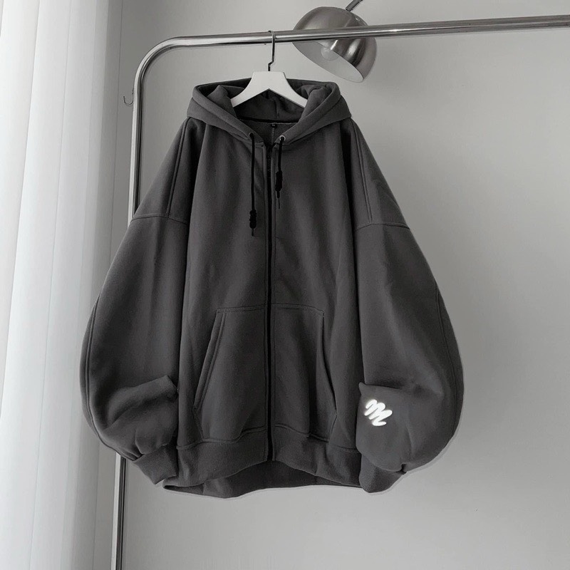 HOODIE ZIP CHỮ IN FEAR PHẢN QUANG FORM UNISEX, Áo Khoác Hoodie Zip Nam Nữ Form Rộng In Chữ, Áo Khoác Hoodie Form Rộng Chất Vải Nỉ Ngoại Siêu Đẹp chống nắng mùa hè