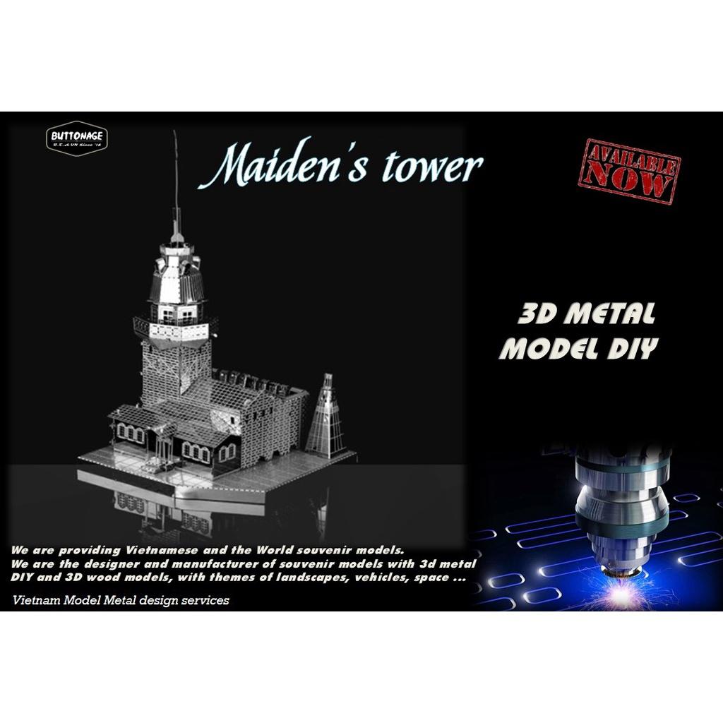 Mô Hình Lắp Ráp 3d Tháp Maiden Istanbul Thổ Nhĩ Kỳ