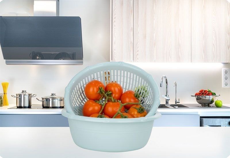 Bộ chậu rửa và rổ nhựa kiểu đốt trúc cao cấp nhiều size