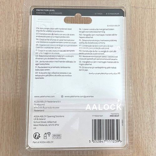 Ổ khoá chống trộm, chống cắt Yale Y111B/60/132/1 màu đen, size 60. Loại ổ khóa bấm rất tốt cho cửa nhà