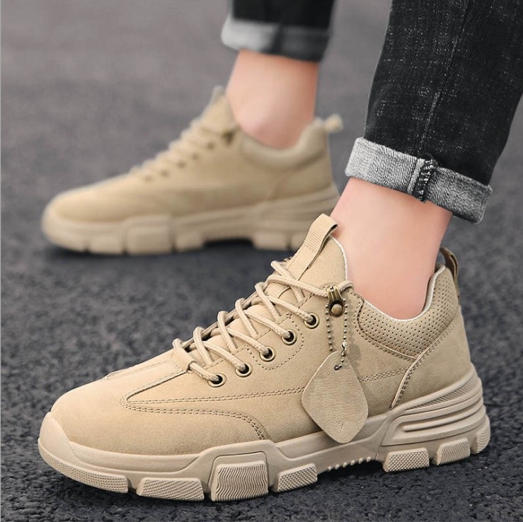 Giày Thể Thao Sneaker Nam Da Lì Trơn Phong Cách Hàn Quốc AVI - 381