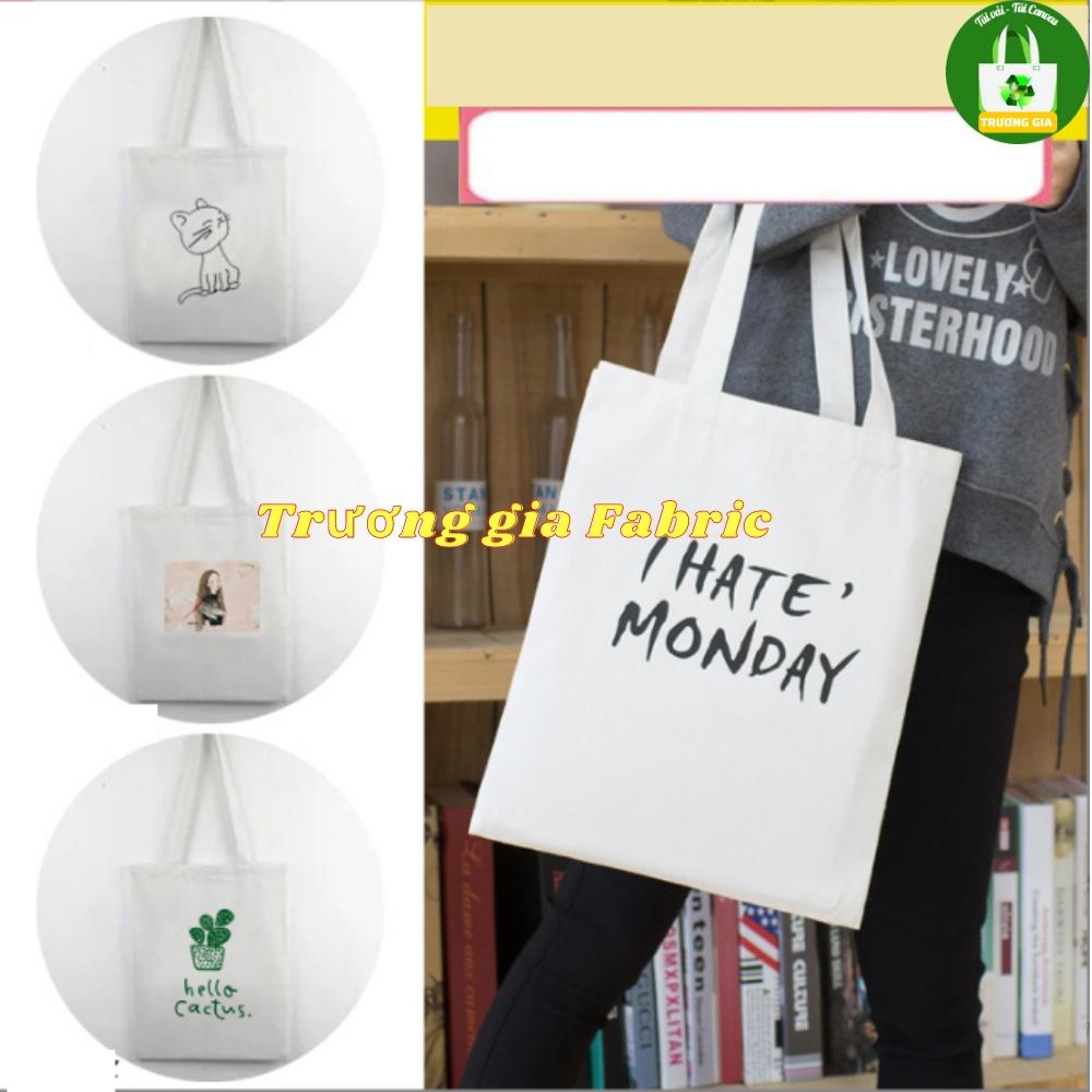 Túi Vải Canvas Trơn Túi vải bố Tùy chỉnh kích thước in logo Quảng cáo thương hiệu doanh nghiệp
