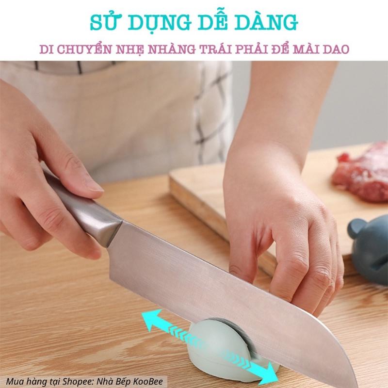 Dụng cụ mài dao kéo hình ếch 3 màu dễ thương - Đồ mài dao mini bền đẹp tiện dụng