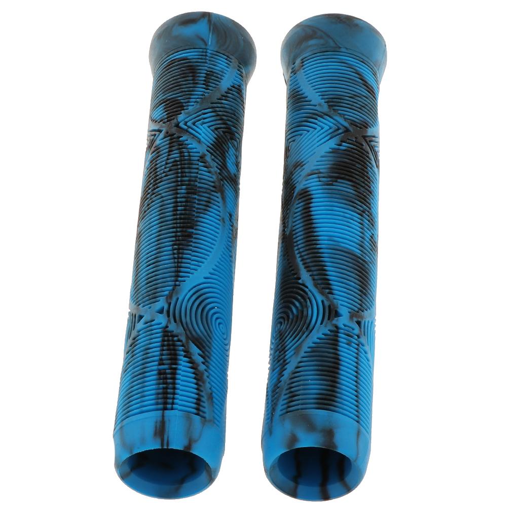 2xBike Grips MTB BMX Non-slip Cycling Handlebar Lock on Grip 1Pair blue-black