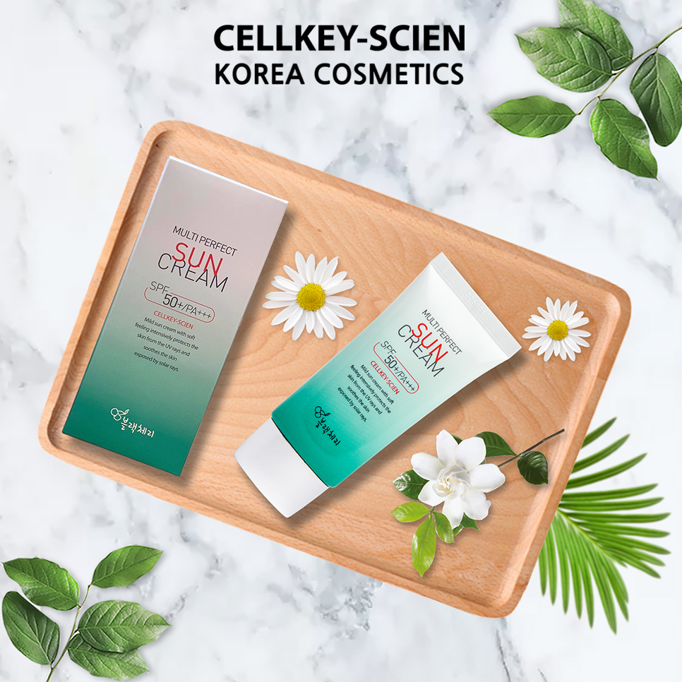 Kem Chống Nắng Tế Bào Gốc Kiềm Dầu Chống Nhăn Dưỡng Ẩm Trắng Da Cellkey-Scien Multi Perfect Sun Cream SPF50+PA+++ (50ml)