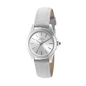 Invicta Women s 15147 Angel Stainless Steel and White Leather Watch 3