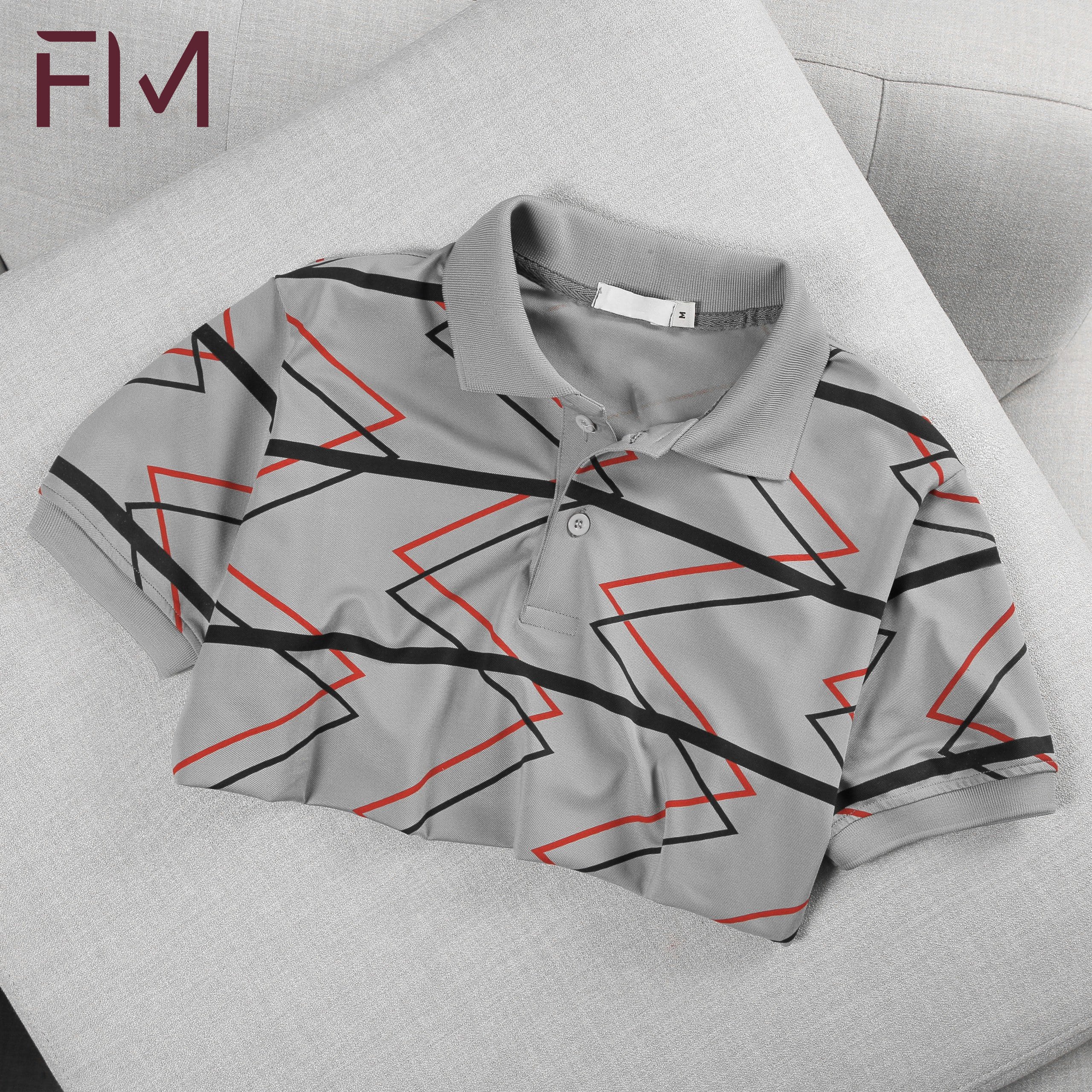 Áo polo thời trang nam, thiết kế đường kẻ độc lạ, chất vải mềm mịn - FORMEN SHOP - FMPS185