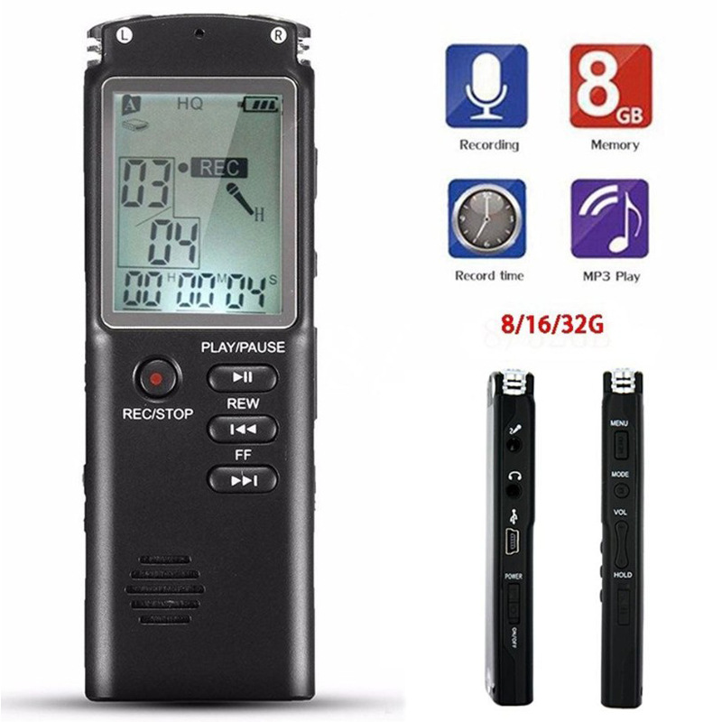 ROGTZ  - Máy Ghi Âm Chuyên Nghiệp T60 Dung lượng 8GB Ghi Âm Chất Lượng Cao Dễ Sử Dụng Ghi âm lặp lại Tự động lưu file Loa ngoài Thời gian ghi âm 720 phút Kết nối dễ dàng USB 2.0 Sinh viên Nhà báo Nhân viên văn phòng Họp hành Phỏng vấn - Hàng Chính Hãng