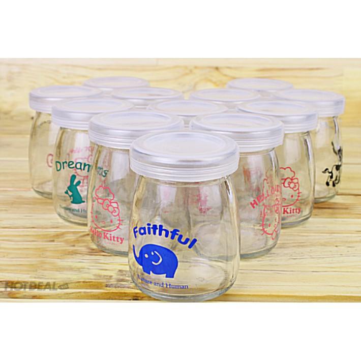 Hũ thủy tinh làm sữa chua cho gia đình 100ml - 200ml