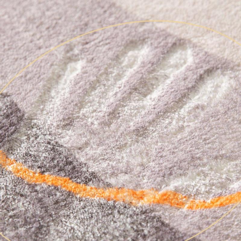 Thảm lông lót sàn hình tròn sang trọng