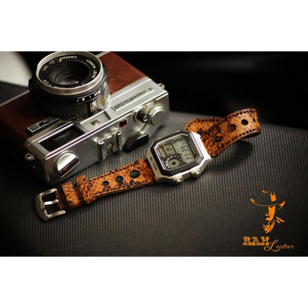 DÂY ĐỒNG HỒ DA BÒ THẬT SIZE 18MM - CHÍNH HÃNG RAM LEATHER