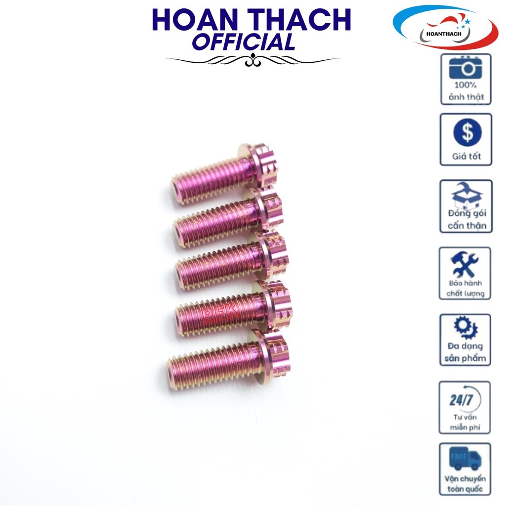 Ốc 8L15 Titan Hồng Đầu Salaya dùng cho nhiều dòng xe máy SP017505 (giá 1 con)