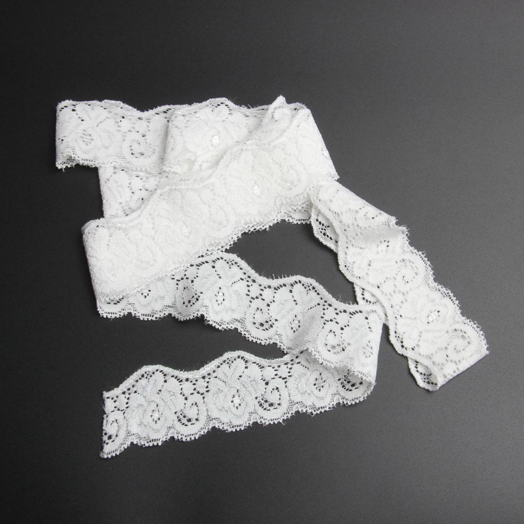 Romantic 10 Yards Narrow White Lace Edge Trim Wedding Clothing Decor DIY Craft 3.5cm
