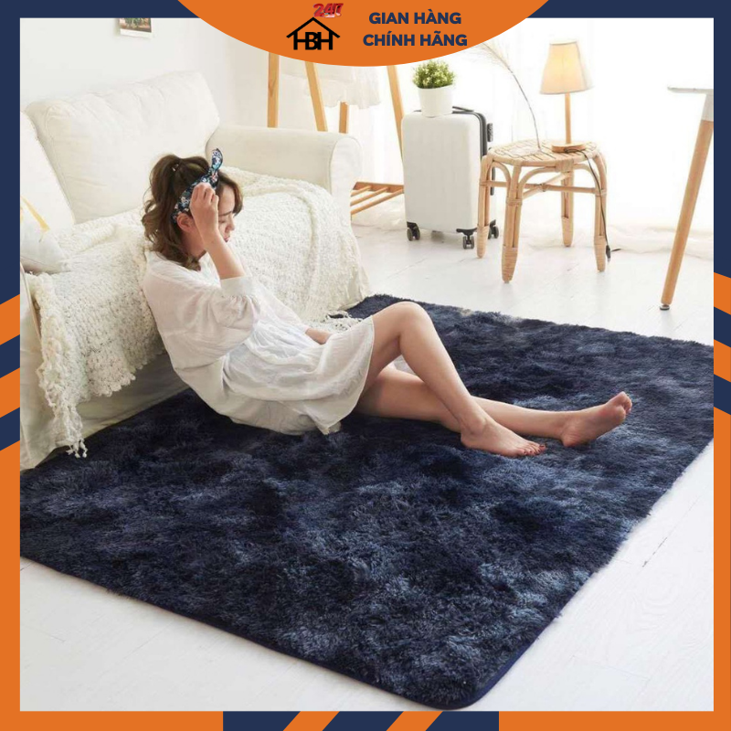 THẢM LÔNG TRẢI SÀN lông xù 2m x 1m6 tặng kèm 1 thảm lau chân