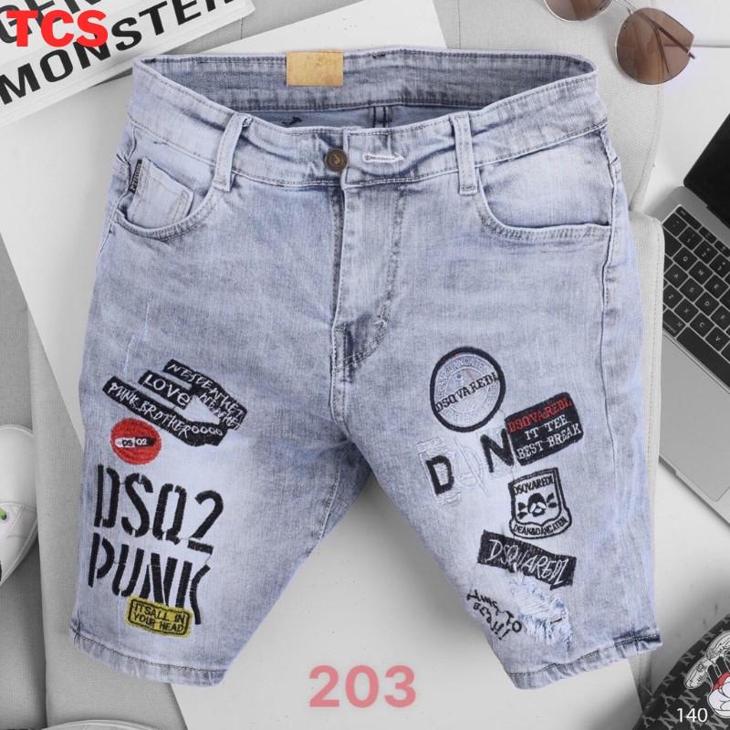 Quần short jean nam,quần bò TCS rách xước cao cấp,phong cách hàn quốc trẻ trung năng động nhiều mẫu siêu hot TCS 201