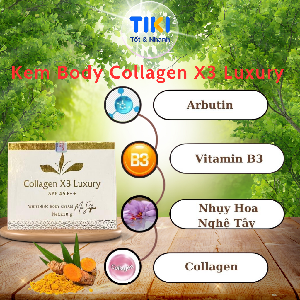 Combo Kem Body + Kem Kích Trắng + Tắm Trắng Collagen X3 Kem Dưỡng Ẩm Dưỡng Trắng Da Toàn Thân Đông Anh Chính Hãng