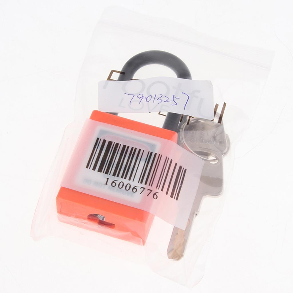 2xSafety Security Lockout Padlock Keyed Different PVC Stainless Steel Orange