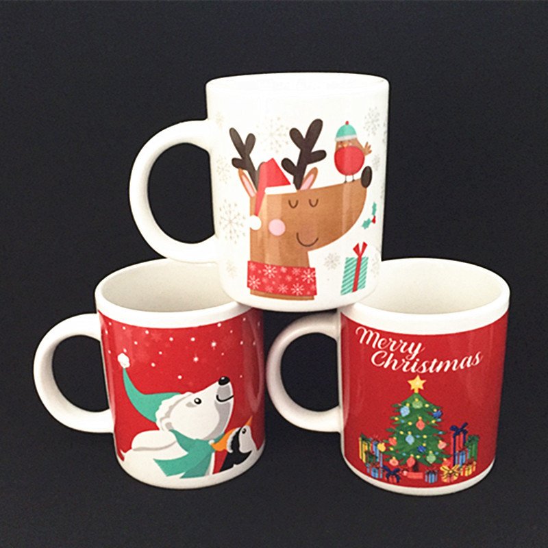Cốc sứ uống trà cà phê in hình giáng sinh đẹp mắt- cốc quà tặng Noel
