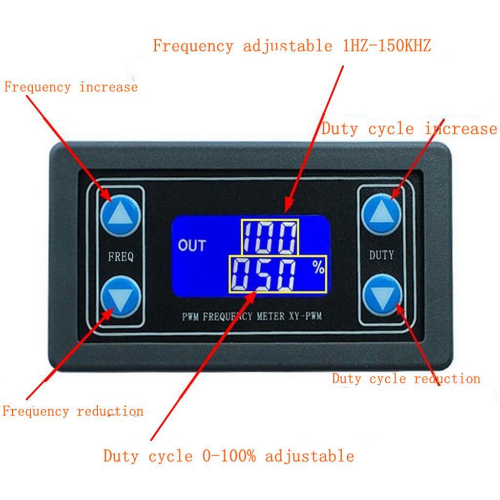 2x LCD Signal Generator PWM Pulse Frequency Duty Cycle Adjustable Module