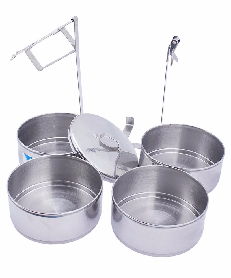 Camen đựng cơm Rainy  Inox 4 Ngăn - Hàng Chính Hãng