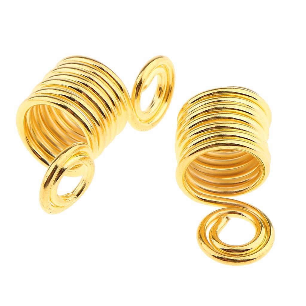 10 Pieces Spiral Clips Hair Coil Dreadlocks Braid Beads Jewelry
