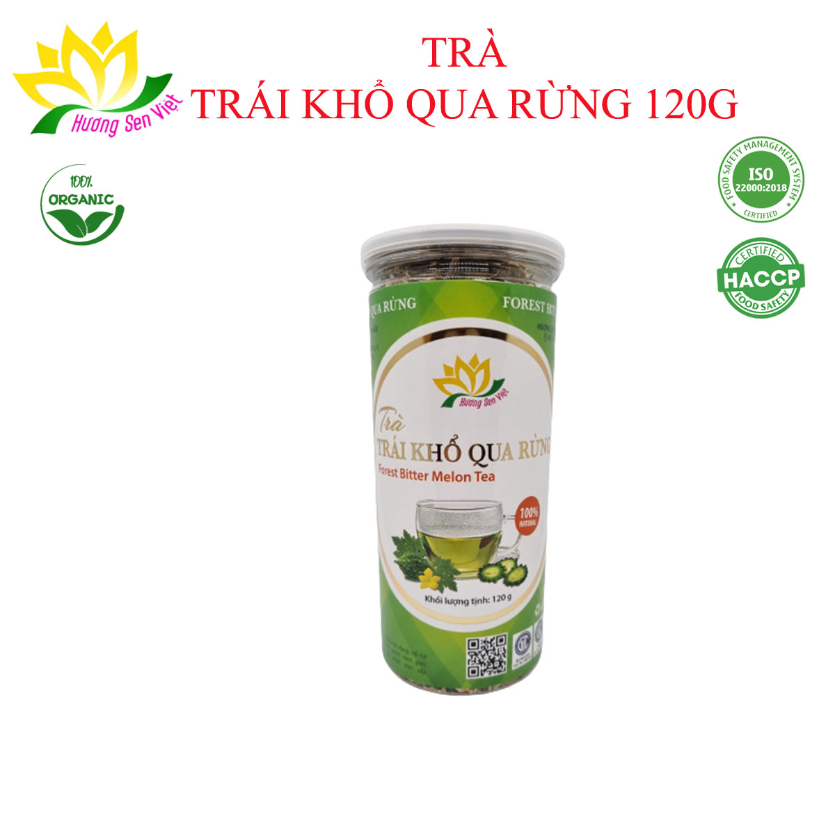 Trà Trái Khổ Qua Rừng Hũ 120G - Hương Sen Việt