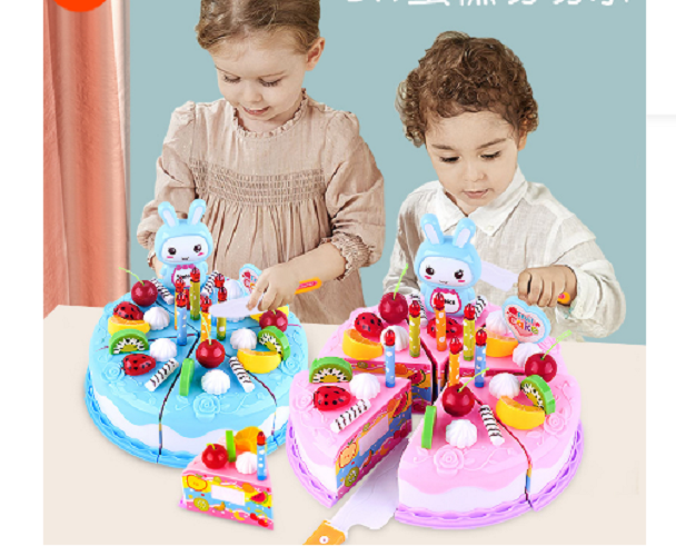 Đồ chơi bánh kem sinh nhật cao cấp 37 chi tiết bằng nhựa cho bé