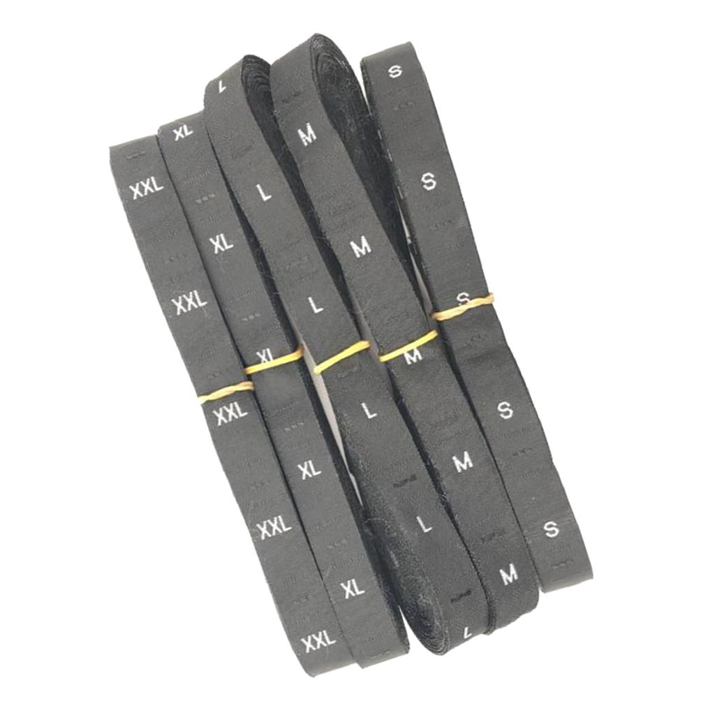 5 Cuộn 2500 Miếng Vải Quần Áo Kích Thước Nhãn Thẻ Có Thể Giặt, S M L XL XXL