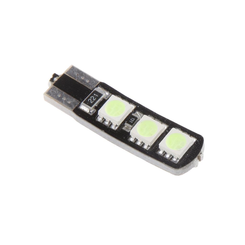 10x T10 5050 6SMD W5W LED Width Lamp Wedge Warning Ice Blue Light Bulb