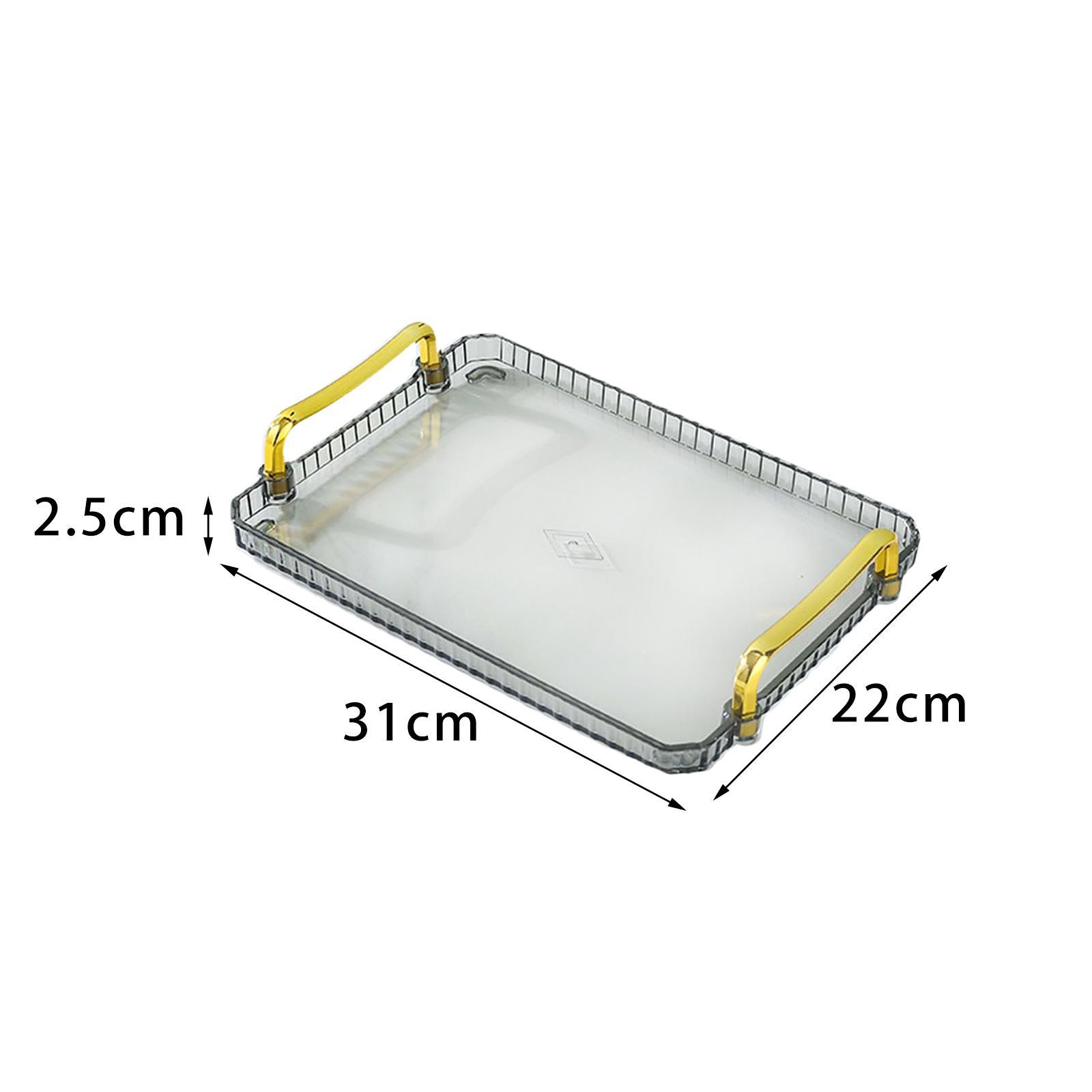 Serving Tray with Handle Storage for Living Room Dessert Dinner
