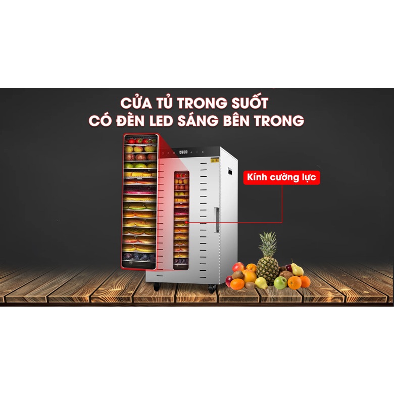 Máy sấy hoa quả 2 lớp 16 khay SS-16H NEWSUN - Hàng chính hãng