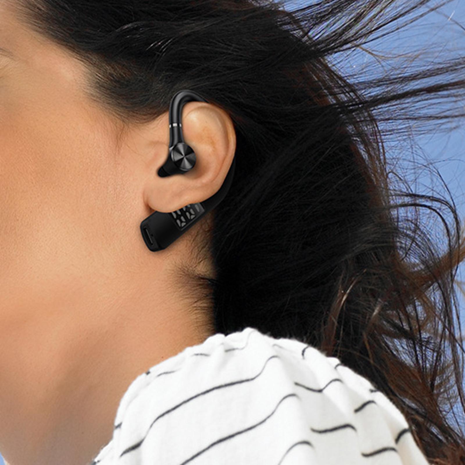Set of 2 Bluetooth Headset Ear Hook Headphones Noise Cancelling for Business