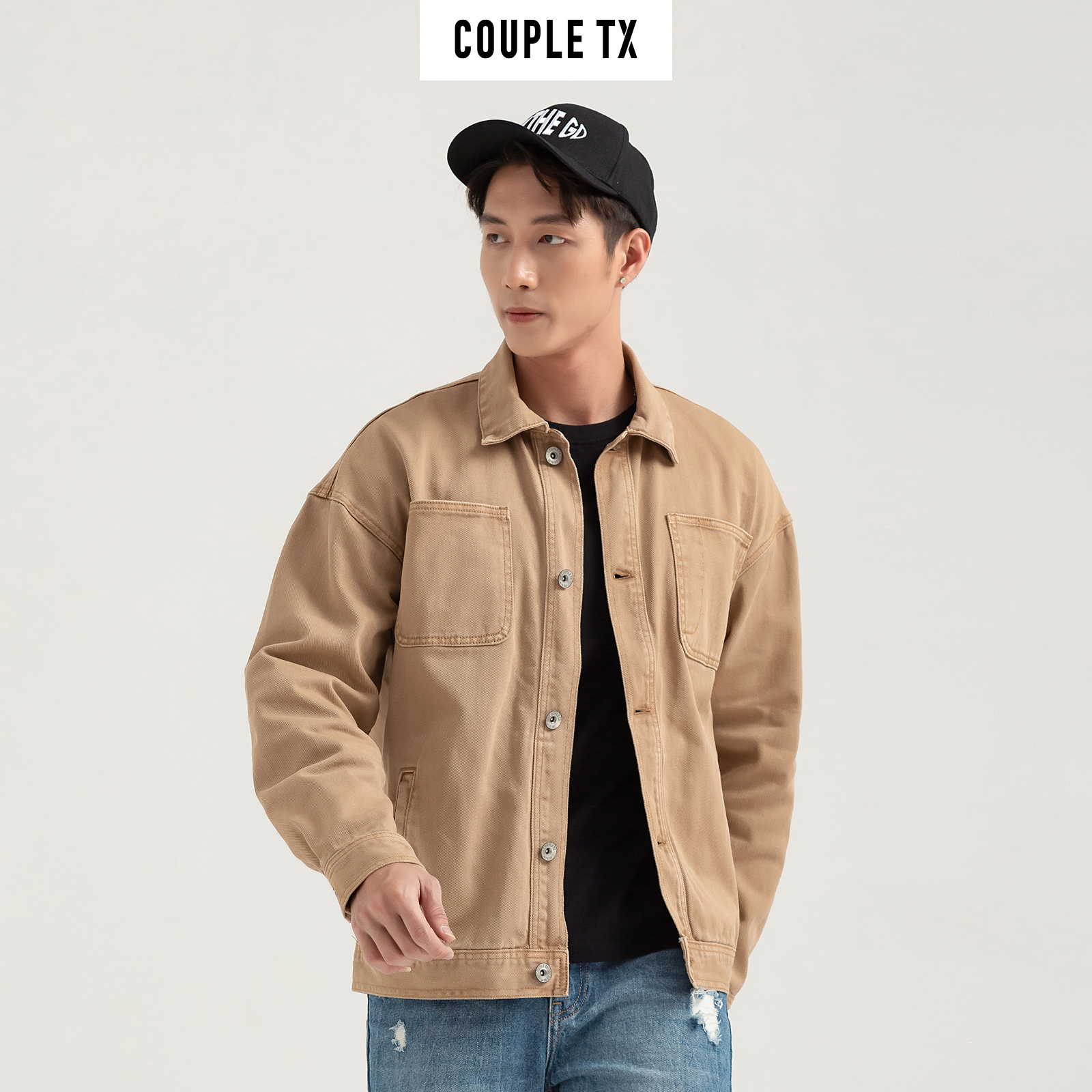 COUPLE TX - Áo Khoác Nam Jeans Nhuộm Màu MOF 1032