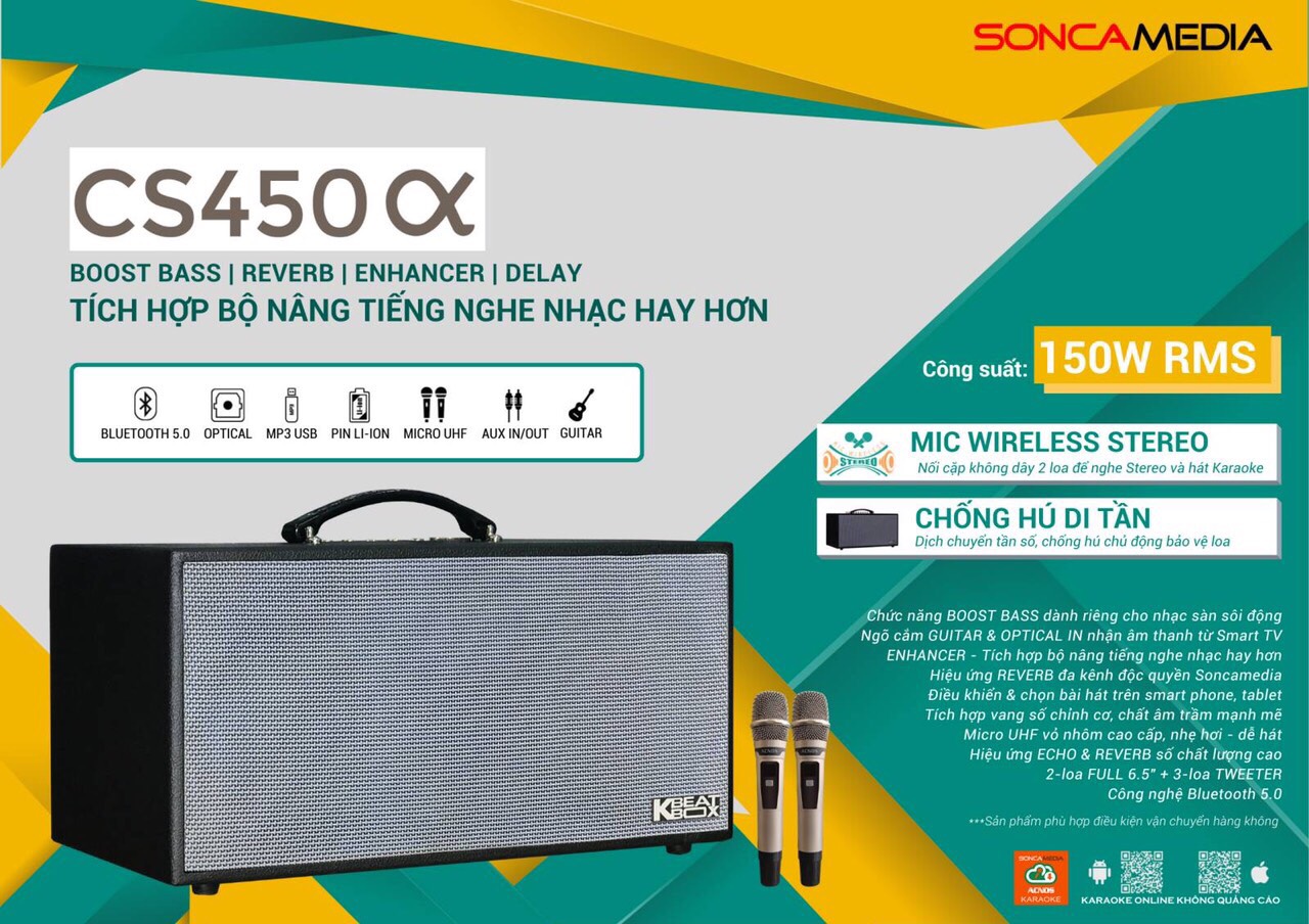 Loa mini xách tay Acnos CS450 Alpha năm 2022 - Hàng Chính Hãng