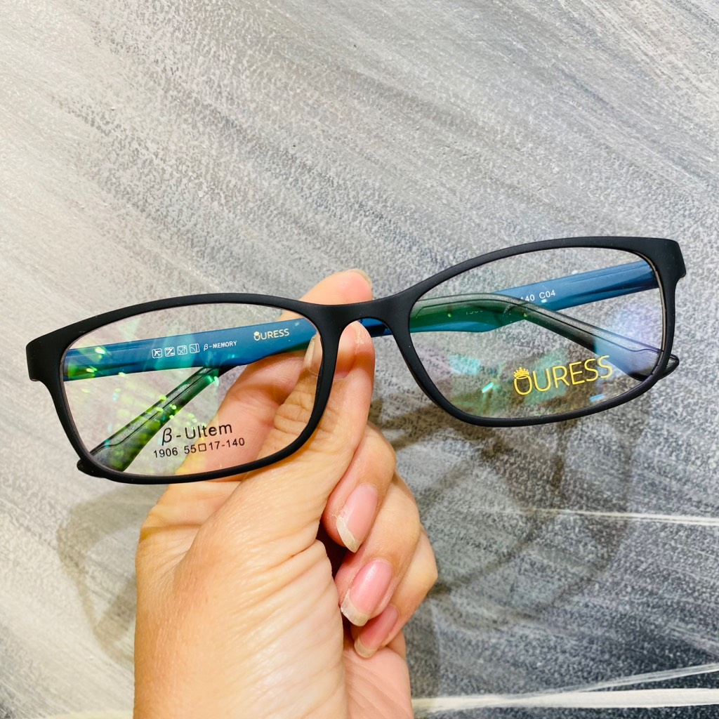 Gọng kính cận 1906 nhựa dẻo ultem thời trang nam nữ mắt kính OURESS